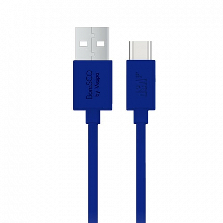Дата-кабель USB - Type-C 1м Синий BoraSCO VSP